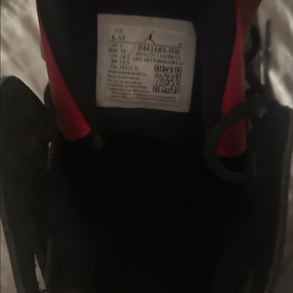Jordan Black and Red Sneakers - Picture 2 of 2